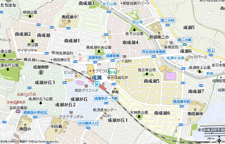メガネストアー　成瀬付近の地図